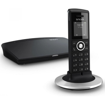 Snom Безжичен DECT телефон Snom M325, включва едноклетъчна базова станция M300, LCD дисплей, 20 линии, вътрешен/външен обхват 300/50м, черен (00003955)