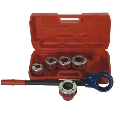 Ruční závitnice na trubky se sadou hlavic 3/8", 1/2", 3/4", 1",1-1/4" DEDRA 07A78