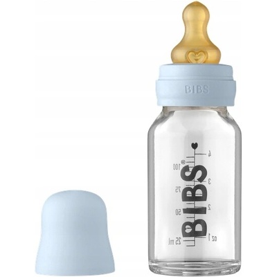 Bibs Baby Blue antikoliková skleněná lahev 110ml