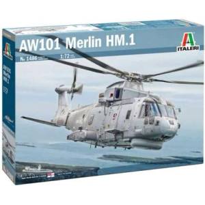 Italeri Комплект за модел хеликоптер 1486 - AW-101 Merlin HM. 1 (1: 72)