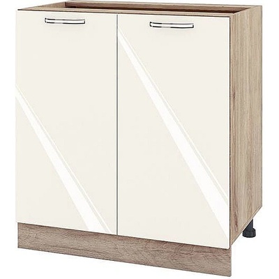 ИРИМ Долен кухненски шкаф Сити АРФ-Крийм гланц-11-23 80 см