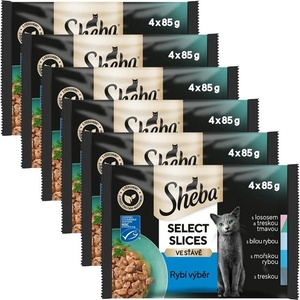Sheba Select Slices Консерва рибен избор в сос 6 x (4 x 85 г)