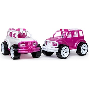 Bamsic ДЖИП 32 СМ РОЗОВ/БЯЛ - armtoys