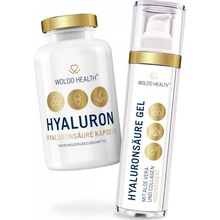 WoldoHealth Kyselina hyaluronová set gel 50 ml a 90 kapslí
