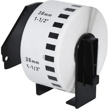 Image 1 of Makki съвместими етикети Brother DK-22225 - White Continuous Length Paper Tape 38mm x 30.48m, Black on White - MK-DK-22225 (MK-DK-22225)