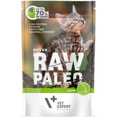 VetExpert Raw Paleo Cat Kitten Game - пауч за подрастващи котки, без зърно, с дивечово месо, 100 гр, Vet Expert - Полша