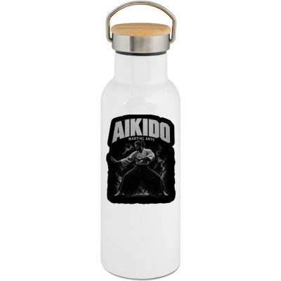 123TRIKO termoska Aikido, bojové umění fighter potisk 500 ml