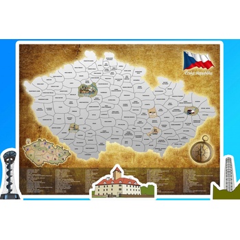 Stírací mapa Česká republika