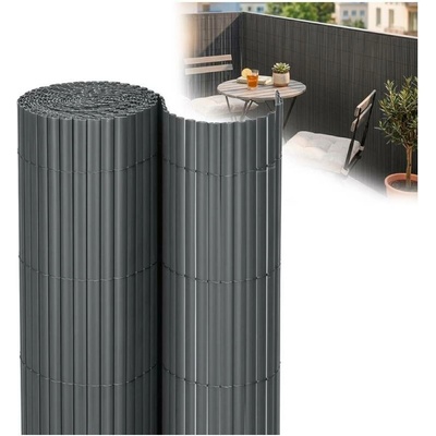 PVC zástěna 1x5 m na balkon plot SPRINGOS GA0238 šedá