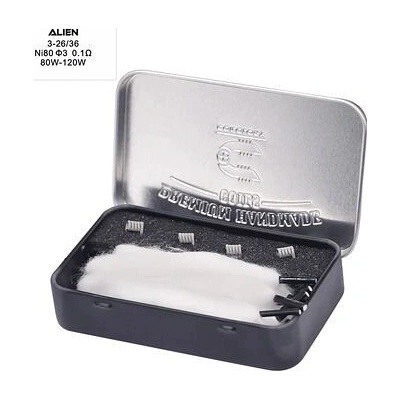Coilology Předmotané spirálky Handcrafted Sandvik Alien Ni80 4 ks 0,2 ohm