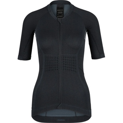 X-Bionic Дамска фланелка с къс ръкав за колоездене X-Bionic Women's Xceed Ride Jersey S/S Cycling jersey - X Black / Rhino Grey (156-2323-0214)