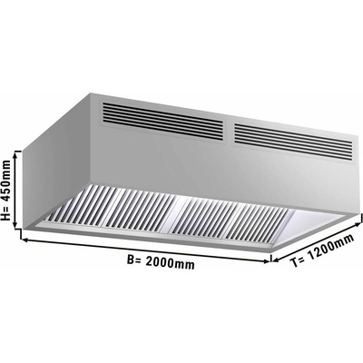 G.Gastro Indukční digestoř - 2,0 m - s filtrem a LED svítidlem - D11886303