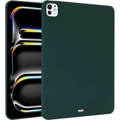 Vsetkonamobil 77190 RUBBER Ochranný kryt pre Apple iPad Pro 13 2024 / M5 2025 tmavozelený