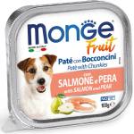 Monge FRUIT Pate And Chunkies With Salmon and Pear пастет и хапки със сьомга и круши 100gr