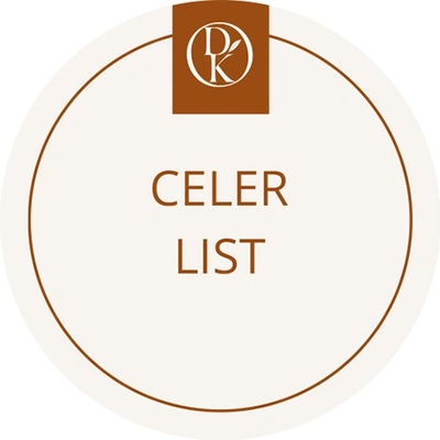 Davídkovo koření Etiketa Celer list béžová průměr 4,5 cm 1 ks