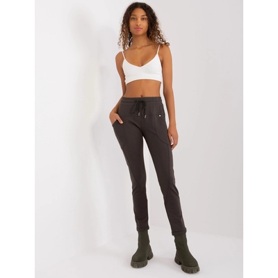 Sweatpants-RV-DR-8696.20-khaki hnedá RELEVANCE
