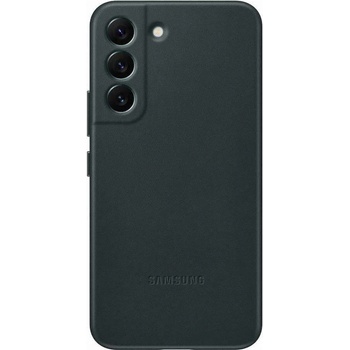 Samsung Leather Cover EF-VS901LG - оригинален кожен кейс (естествена кожа) за Samsung Galaxy S22 (зелен)