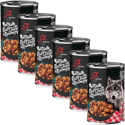 Alpha Spirit Meatballs Jeleň s rozmarínom 6 x 400 g