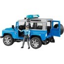 Bruder 2597 Policejní Land Rover Defender + policista a maják