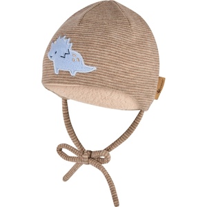 Sterntaler Детска зимна шапка (beanie) Sterntaler Kid's Beanie Dino Embroidery Beanie - Braun Melange - размер 39 cm (904-5000-0114)