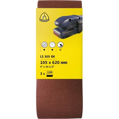 Krátké brusné pásy LS 309 SB-balení KLINGSPOR Varianta: LS 309 XH 75X457 P80 SB