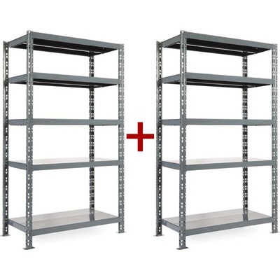 B2B Partner Regál 1800 x 1200 x 600 mm 5 polic 1+1 ks