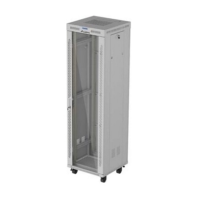 Lanberg Комуникационен шкаф Lanberg Rack Cabinet 19" Free-Standing 42U/600X600 (FlAT Pack) With Glass Door LCD Grey V2 (FF01-6642-12SL)