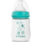 Baboo Anti-colic Glass Feeding Bottle Wide Neck стъклено бебешко шише 0m+