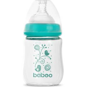 Baboo Anti-colic Glass Feeding Bottle Wide Neck стъклено бебешко шише 0m+