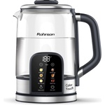 Rohnson Електрическа кана Rohnson - Color Touch R-7700, 2200W, 1.7 l, прозрачна/сребристa (R-7700) Електрически кани