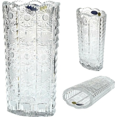 Bohemia Crystal luxusní dekorativní váza 230mm. Český křišťál, bohatý brus Klasik – Sleviste.cz