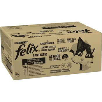 Felix Fantastic hovězí kuře tuňák treska v želé 80 x 85 g