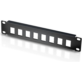 TECHLY 8-портов празен пач панел, 10 инча 1u, черен (i-case m10-ksbl)