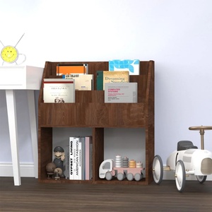 vidaXL Етажерка за детски книжки, дъб, 71x30x78, 5 см, инженерно дърво (339528)