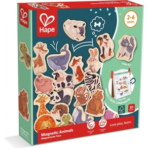 Hape Игрален комплект Hape - Магнитни животни, 30 броя (H2002)
