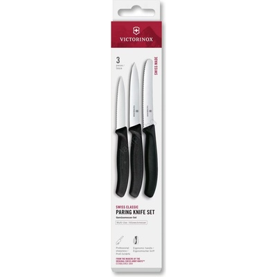 Victorinox - Комплект кухненски ножове за зеленчуци SWISS CLASSIC 3 бр. черни (GG746)