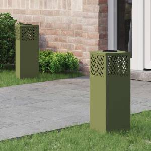 vidaXL Соларна LED светлина за пътека 2 бр. Топло бяло 18 x 18 x 50 см (879726)