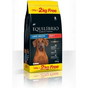 Equilibrio Adult Dog Large Breeds - Пълноценна храна за израснали кучета от едри породи 12 + 2 кг