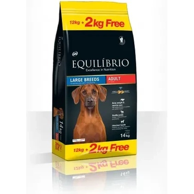Equilibrio Adult Dog Large Breeds - Пълноценна храна за израснали кучета от едри породи 12 + 2 кг