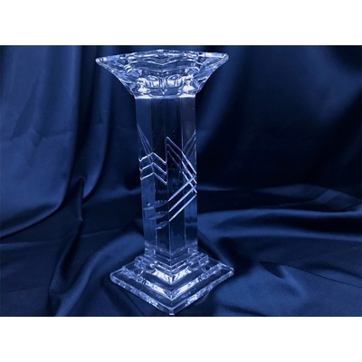 Krištálový brúsený svietnik 22 cm