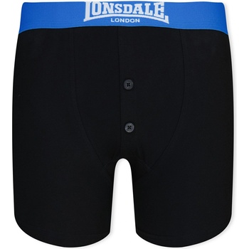 Image 1 of Lonsdale Юношески боксерки Lonsdale 2 Pack Boxer Shorts Junior - Black/Brt Blue