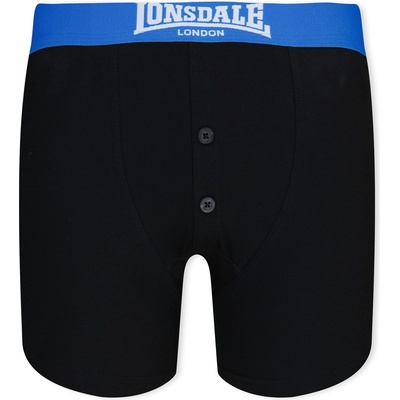 Lonsdale Юношески боксерки Lonsdale 2 Pack Boxers Junior - Black/Brt Blue