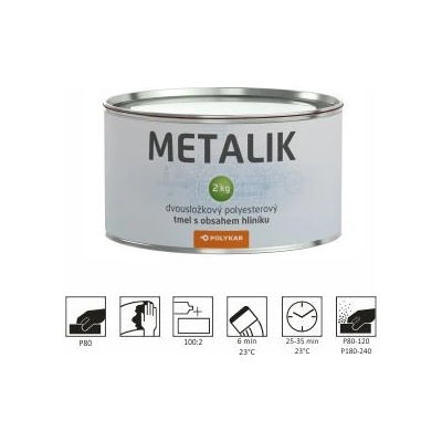 BKP Polykar Metalik 3 kg metalická