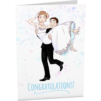 Image 1 of iGreet Поздравителна картичка iGreet - Булка и младоженец (A001)