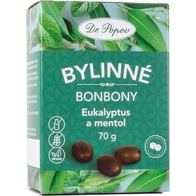 Dr. Popov Bonbony Eukalyptus a mentol, 70 g