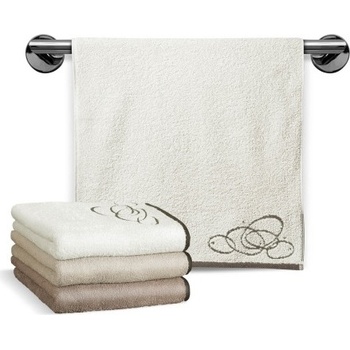 Veba uterák a osuška Nora elipsy 450g/m2 Osuška Nora Elipsy 70x140 cm smetanová