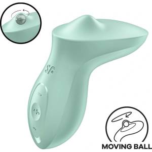 Satisfyer Exciterrr - вибратор за клитора с въртящи се перли - зелен