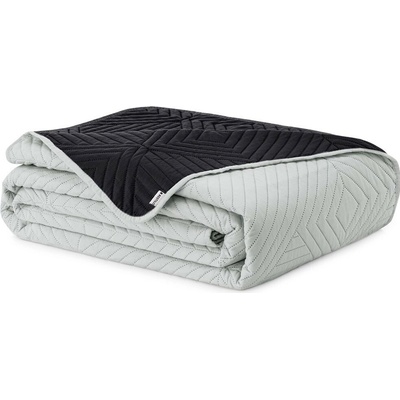 Restilo Prešívaný prehoz na posteľ SOFTA 170x210 čierno-šedý