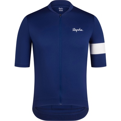 Rapha Мъжка фланелка с къс ръкав за колоездене Rapha Core Jersey Cycling jersey - Navy / White (056-3756-0611)
