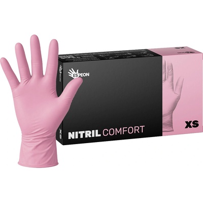 Espeon Nitril Comfort nepúdrované růžové 100 ks